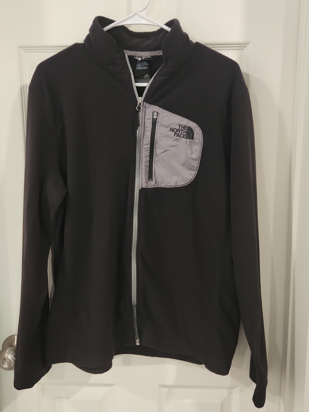 The North Face Yumiori Jacket Mens Large Black Gray Full Zip Fleece Sweater